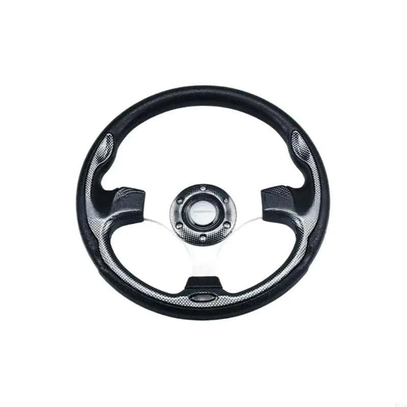 13-Inch PU Steering Wheel with Carbon Fiber Texture Grip-Carbon fiber pattern / China Mainland