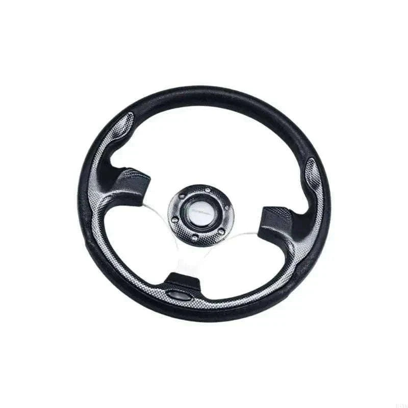 13-Inch PU Steering Wheel with Carbon Fiber Texture Grip-Carbon fiber pattern / China Mainland