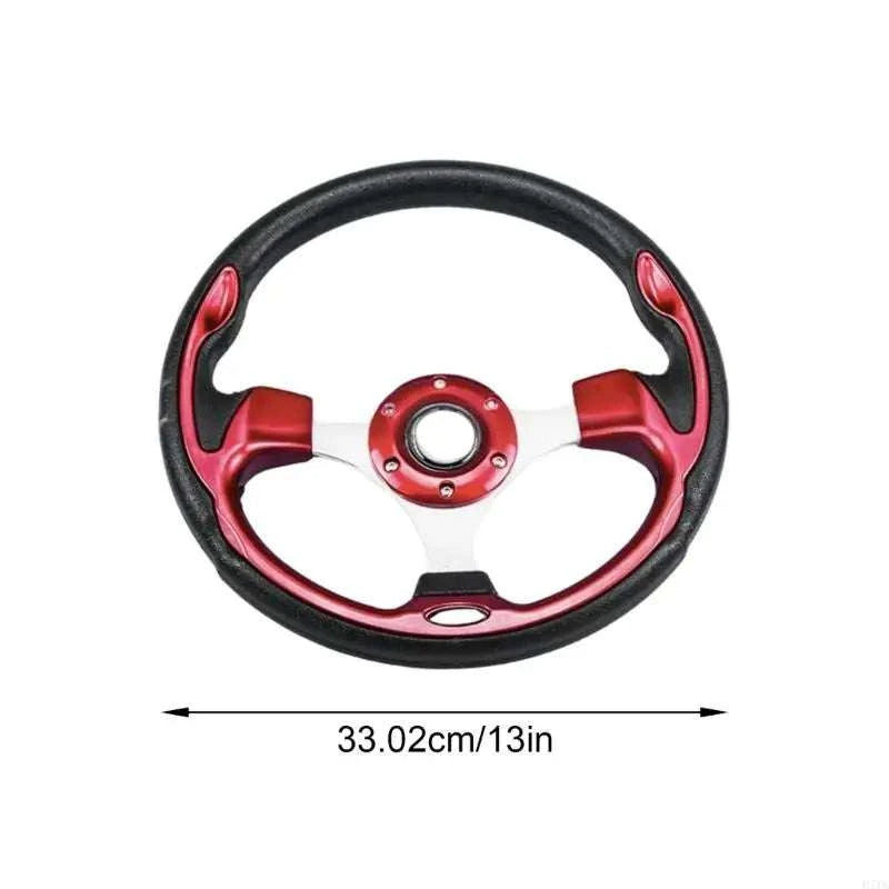 13-Inch PU Steering Wheel with Carbon Fiber Texture Grip-Carbon fiber pattern / China Mainland