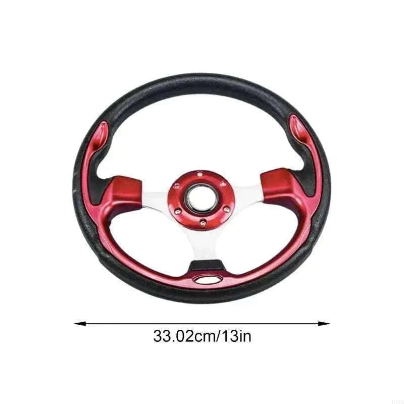 13-Inch PU Steering Wheel with Carbon Fiber Texture Grip-Carbon fiber pattern / China Mainland