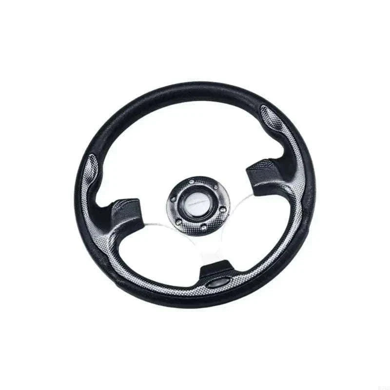 13-Inch PU Steering Wheel with Carbon Fiber Texture Grip-Carbon fiber pattern / China Mainland
