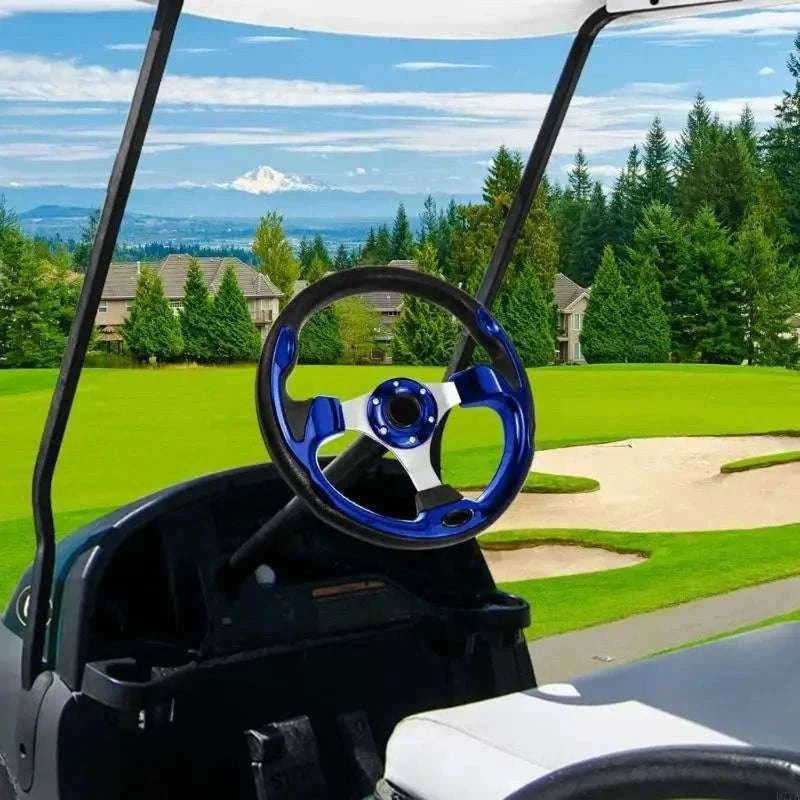 13-Inch PU Steering Wheel with Carbon Fiber Texture Grip-Carbon fiber pattern / China Mainland