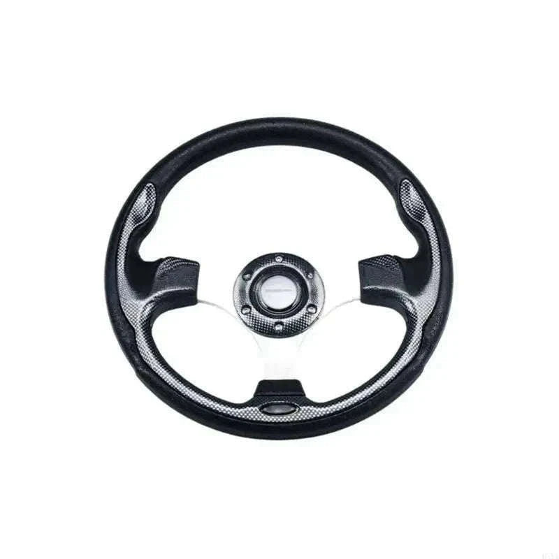 13-Inch PU Steering Wheel with Carbon Fiber Texture Grip-Carbon fiber pattern / China Mainland