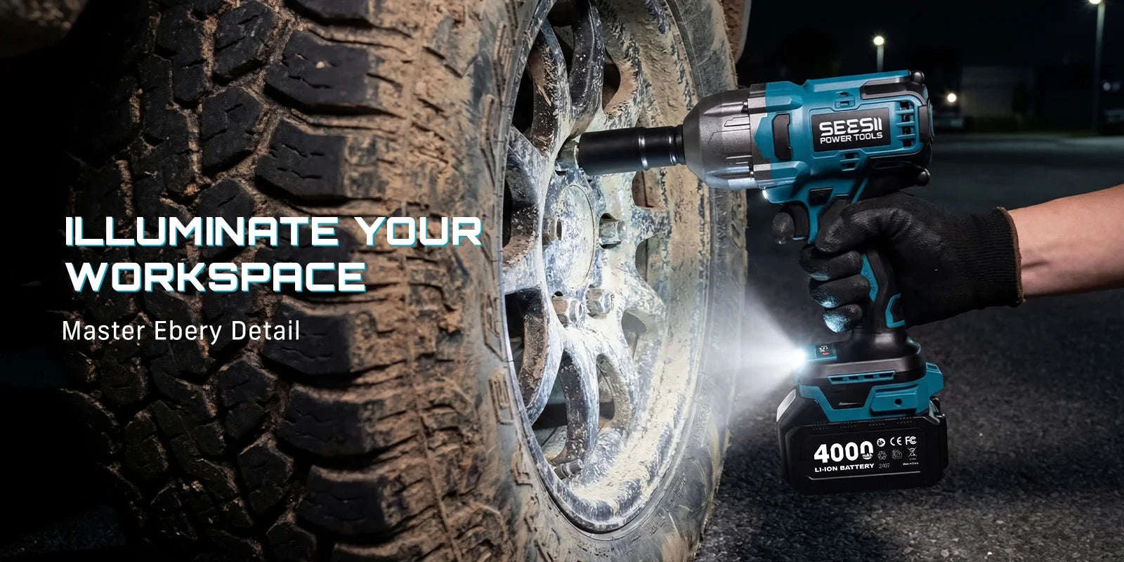 1300N.m 3-in-1 Cordless Impact Wrench Drill Screwdriver Kit-United States