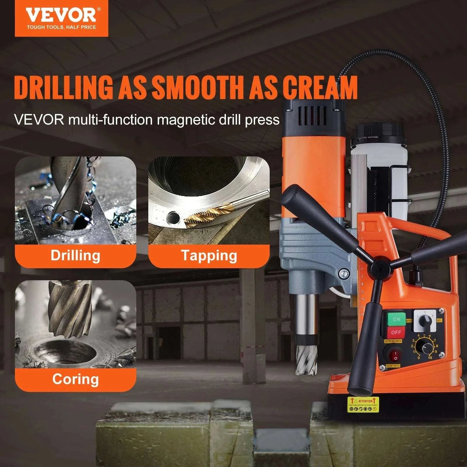 1300W–1550W Magnetic Drill Press with 40mm Boring Capacity-1Drill 50mm 1550W / spain
