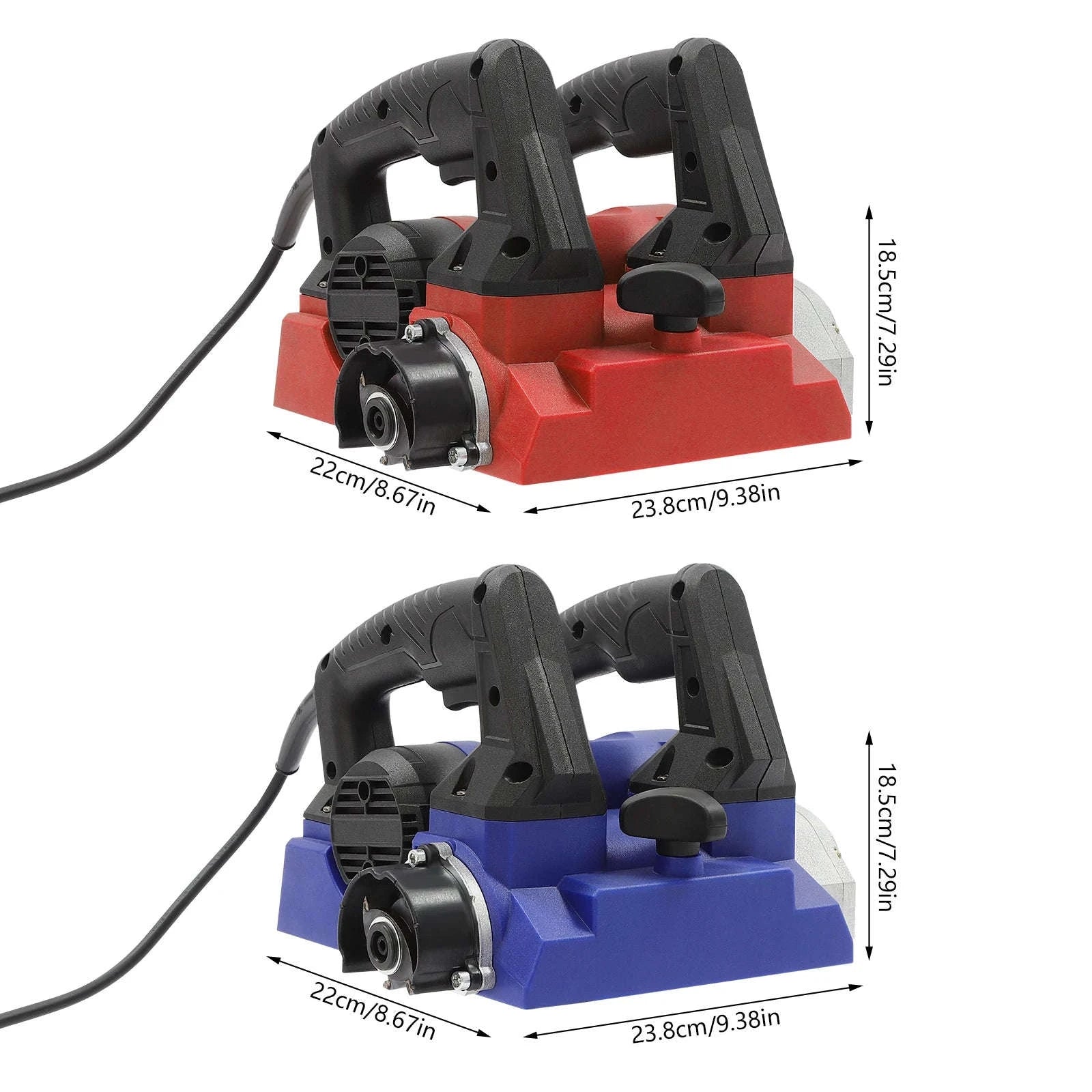 1300W Electric Wall Planer with Cable and Carrying Case-Blue / United States