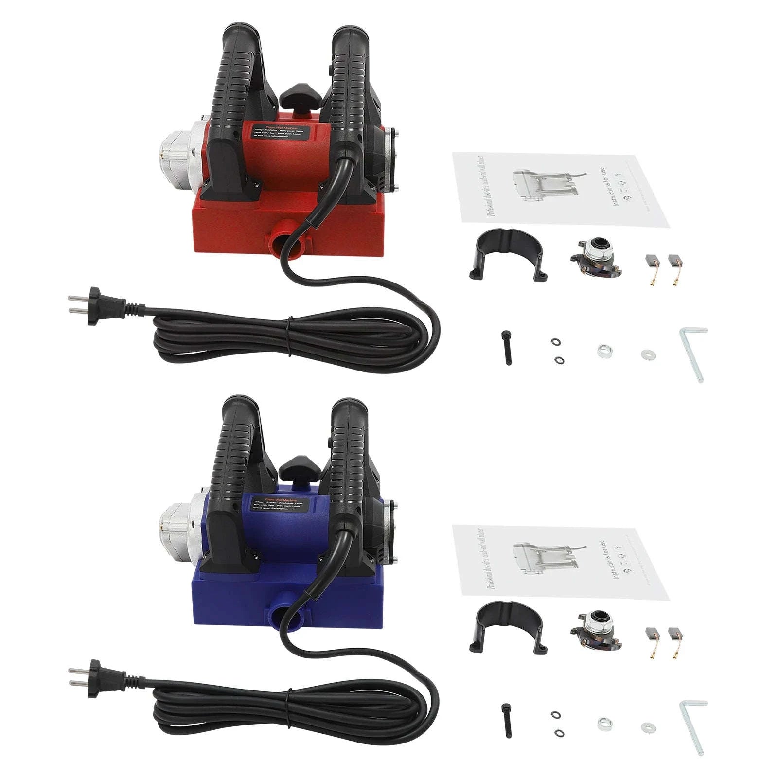 1300W Electric Wall Planer with Cable and Carrying Case-Blue / United States