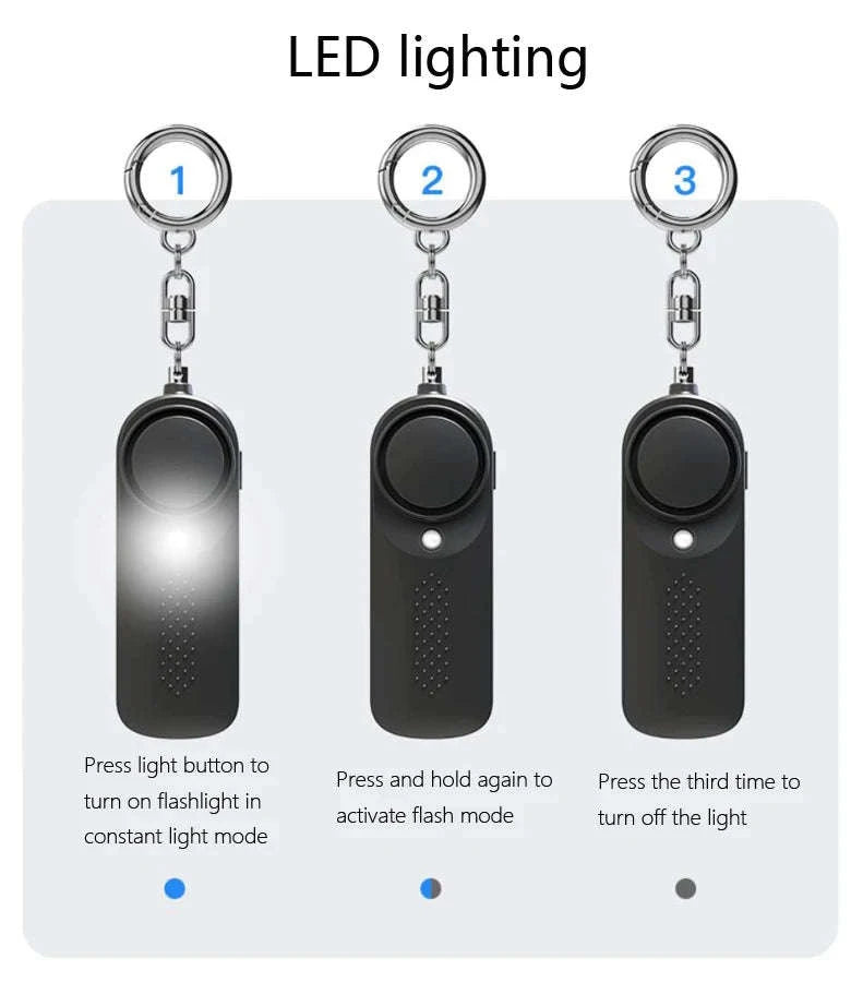 130dB Personal Safety Alarm-Black