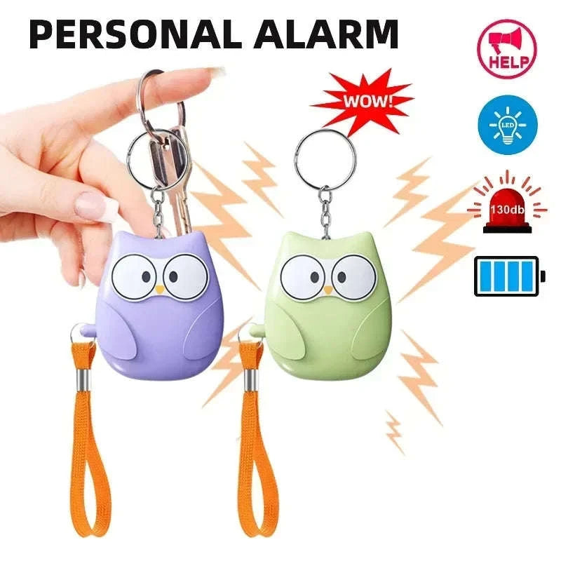 130dB Personal Safety Alarm Keychain for Women-PURPLE