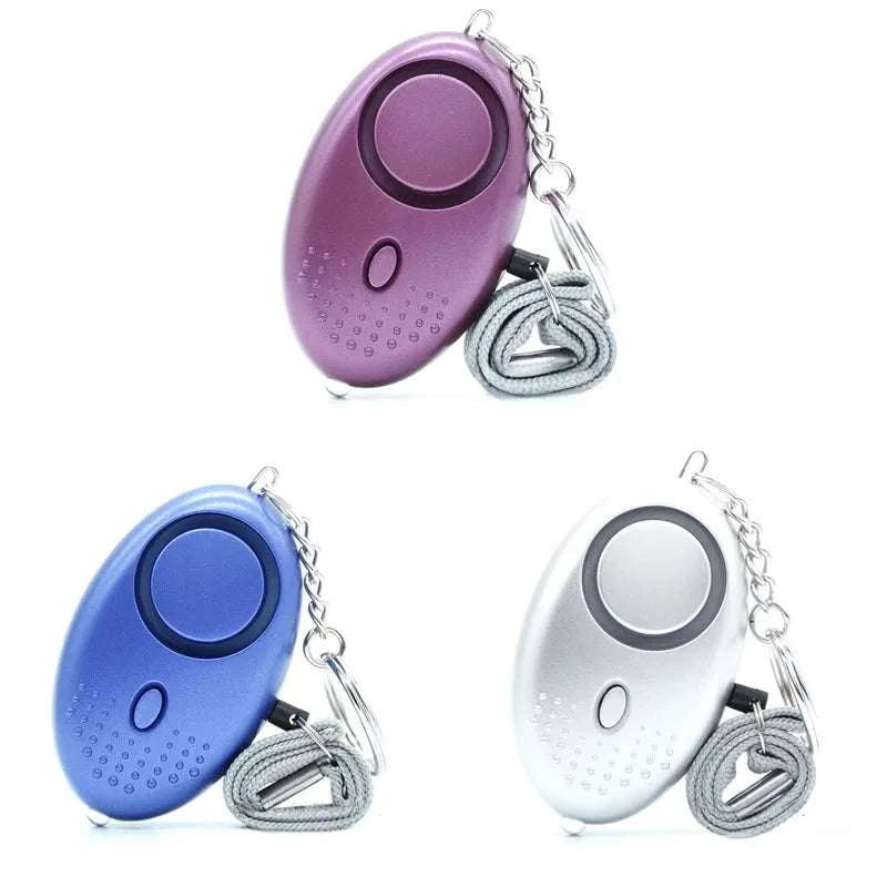 130dB Personal Safety Alarm Keychain with LED Light (1–4 Pack)-4pcs mix