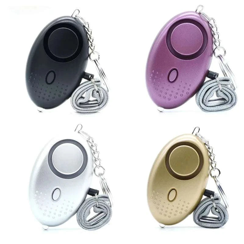 130dB Personal Safety Alarm Keychain with LED Light (1–4 Pack)-4pcs mix