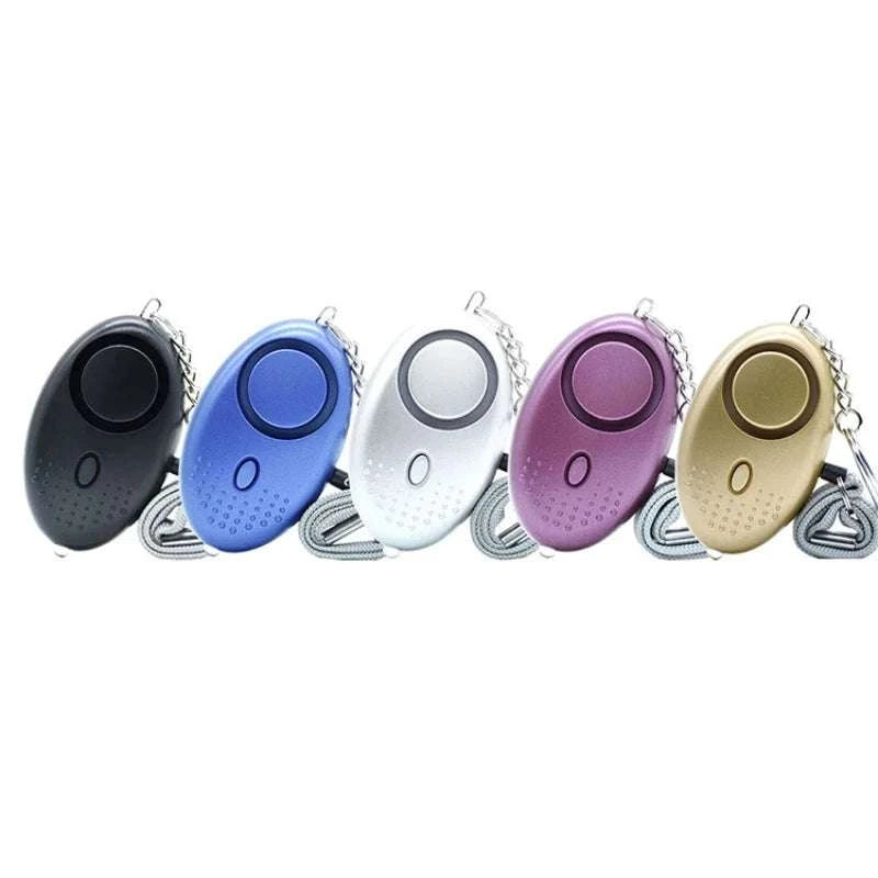 130dB Personal Safety Alarm Keychain with LED Light (1–4 Pack)-4pcs mix