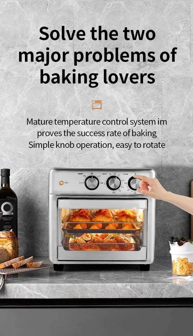 13L Electric Air Fryer Oven with Window, 1200W Oil-Free Cooker-13L / spain / EU