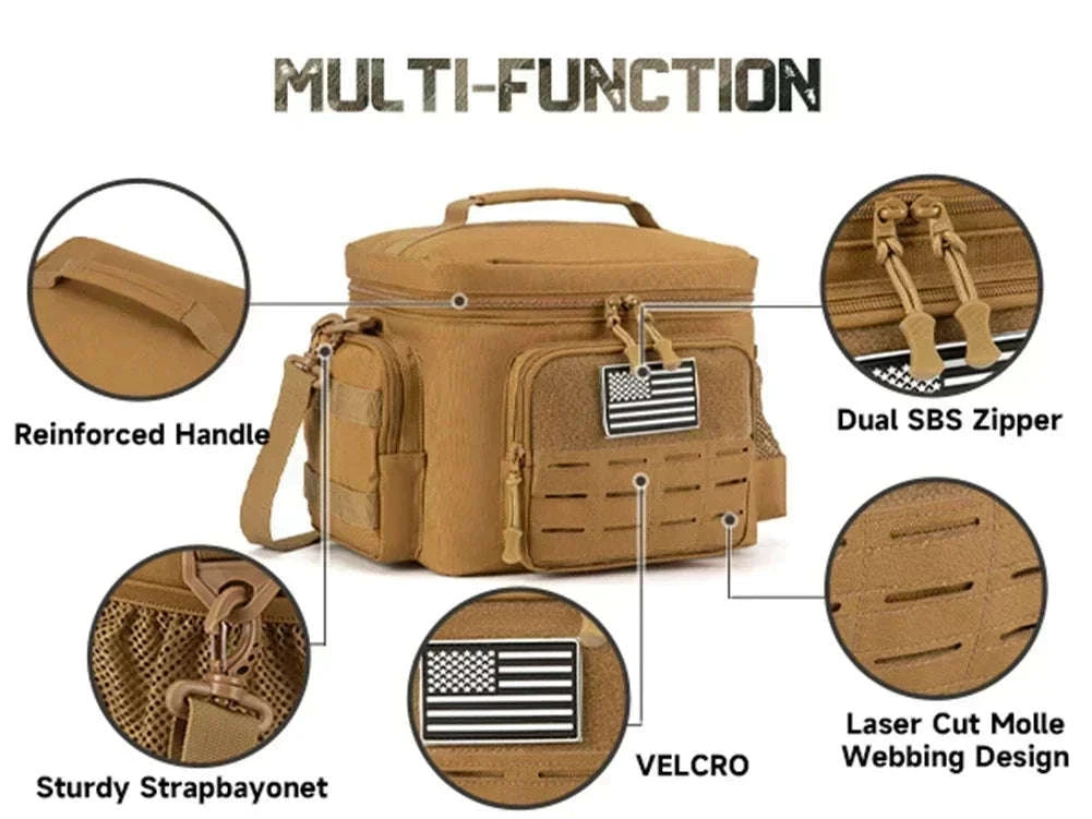 13L Tactical Thermal Cooler Bag-Green / United Kingdom