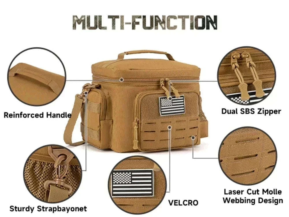 13L Tactical Thermal Cooler Bag-Green / United Kingdom