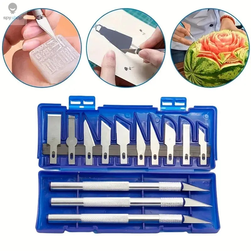 13pcs Aluminum Alloy Carving Knife Tool Set-Ldeal for Paper-cutHandcraft, and Model Making!