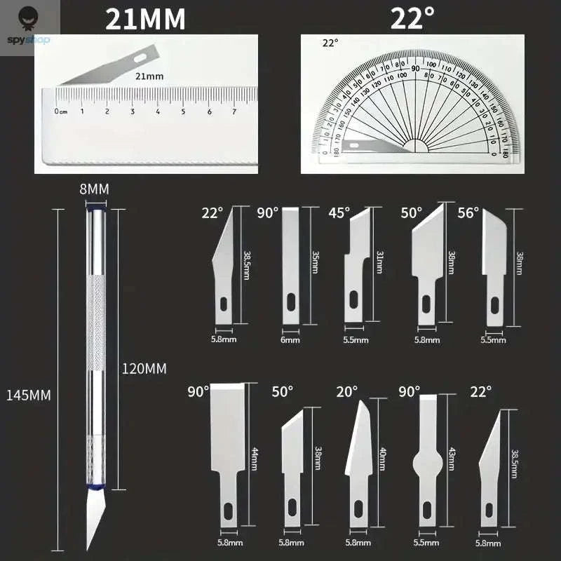 13Pcs Metal Carving Knife Set for Precision DIY-package