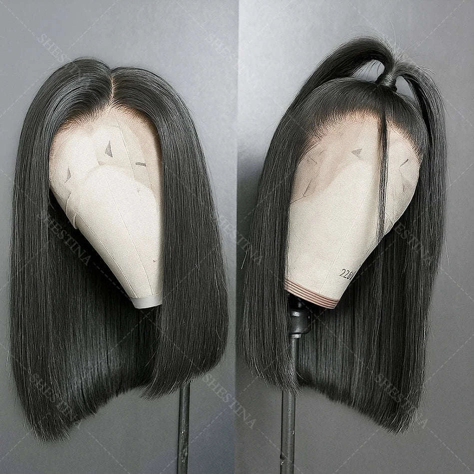 13x4 Straight Lace Frontal Bob Wig Human Hair Bob-13x4 Lace Bob Wig / United States / 14inches|200%