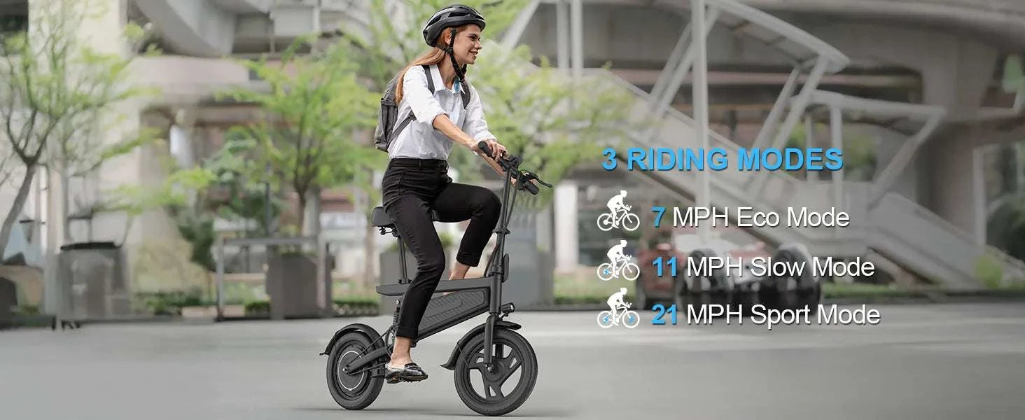 14" Foldable Electric Bike 350W Motor 48V Battery 22MPH Range-L14-5.2Ah / United States