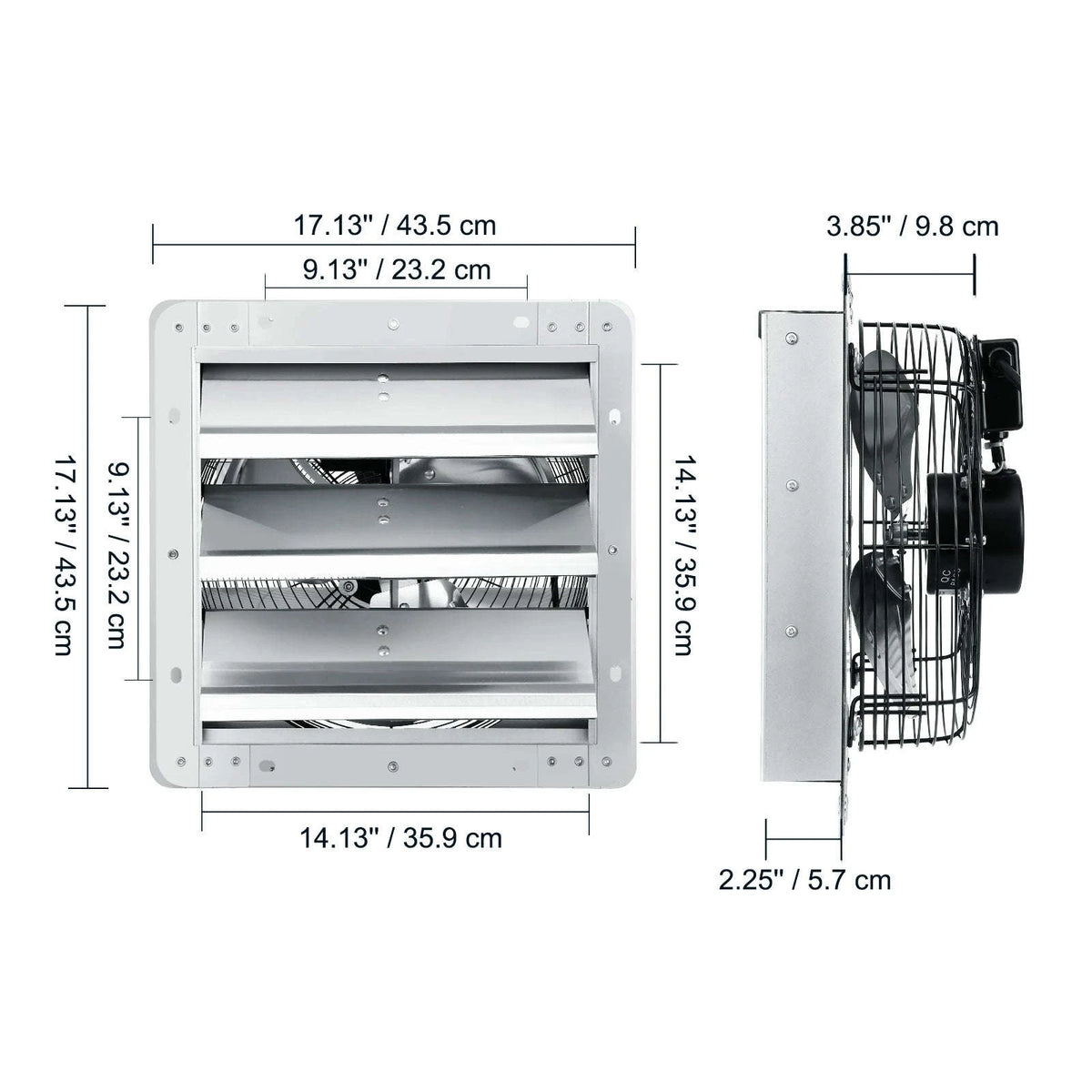 14-Inch Shutter Exhaust Fan with Controller-12in EC / CZECH REPUBLIC