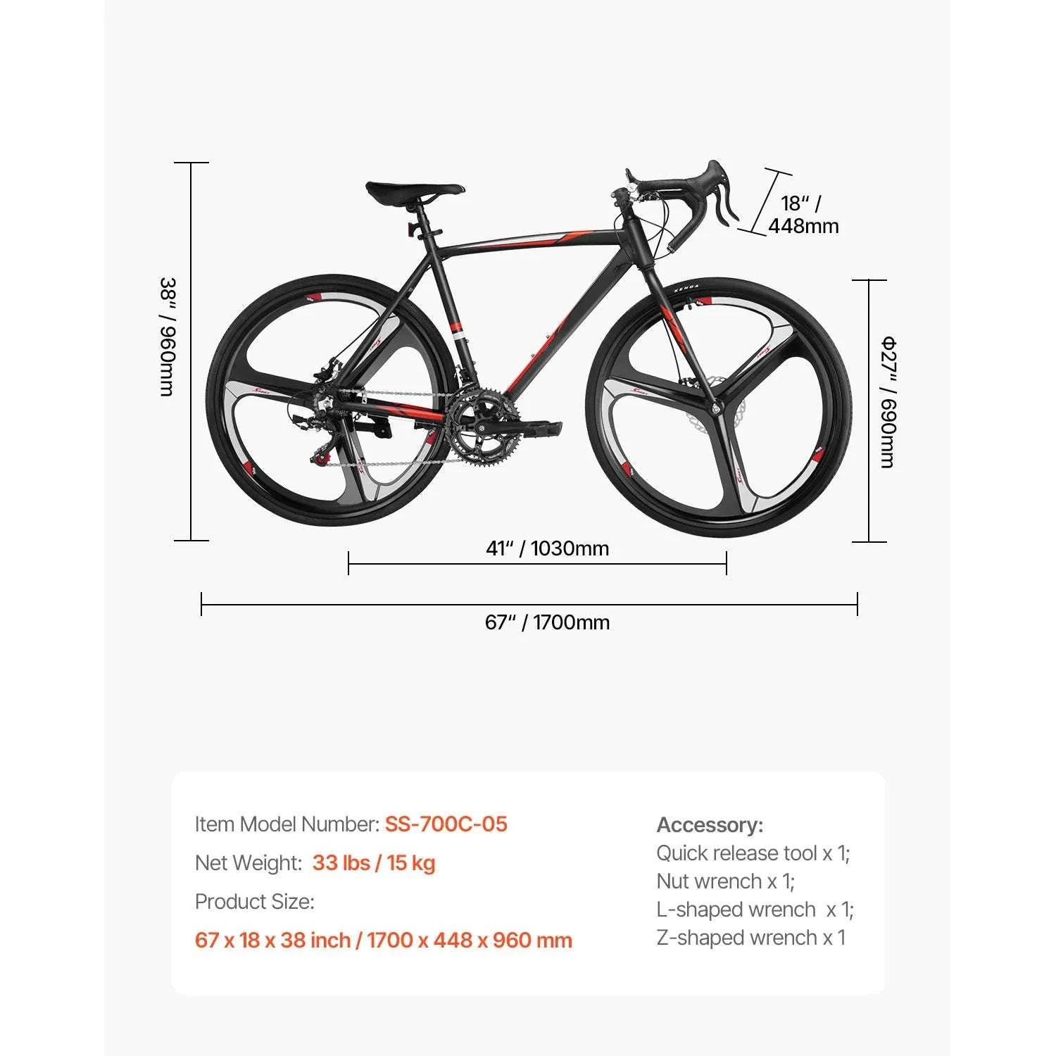 14-Speed Road Bike 700C Aluminum Frame Urban Commuter Bicycle-27inch / United States