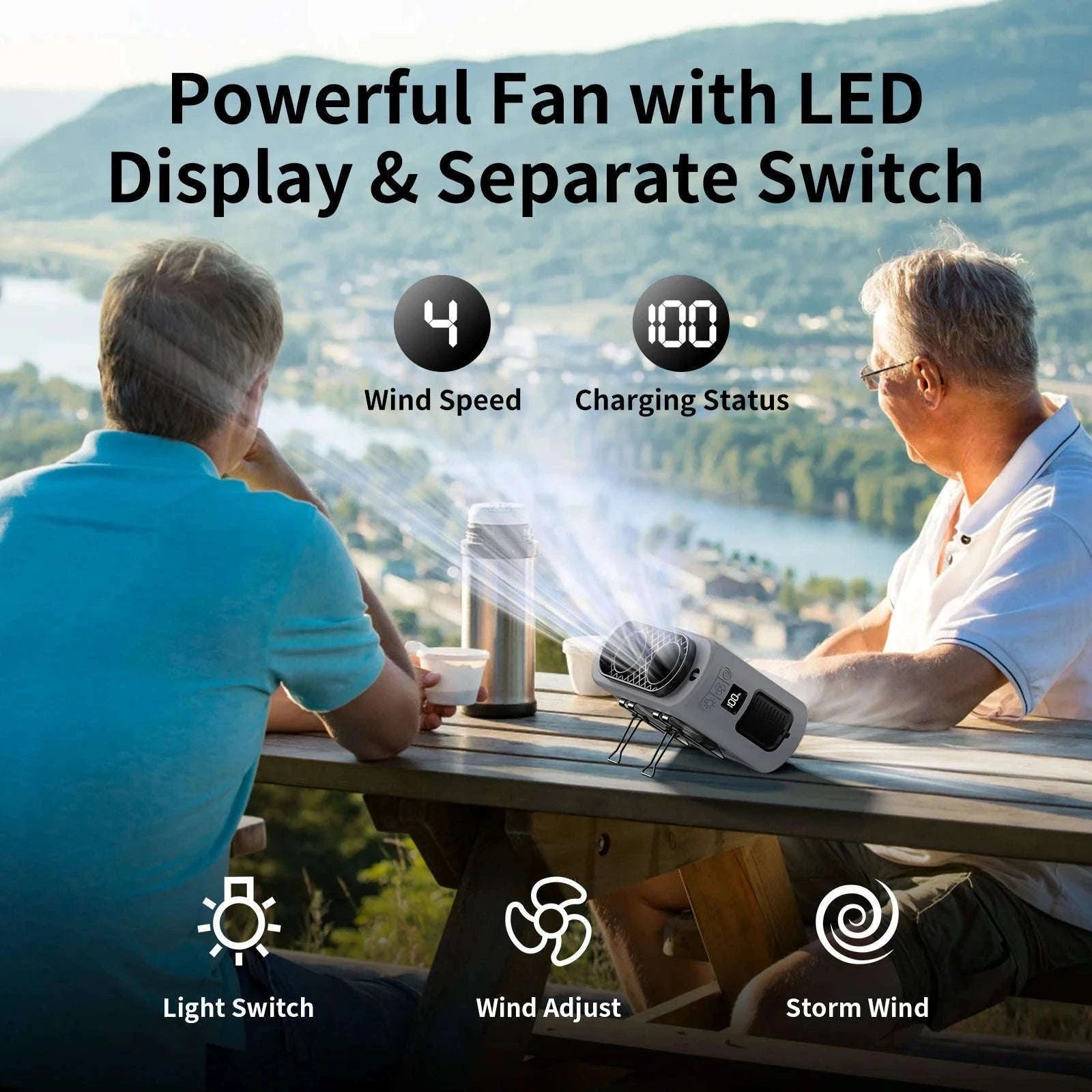 14500mAh Waist and Neck Fan with Dual Turbo Motors-14500mAh Orange / China Mainland
