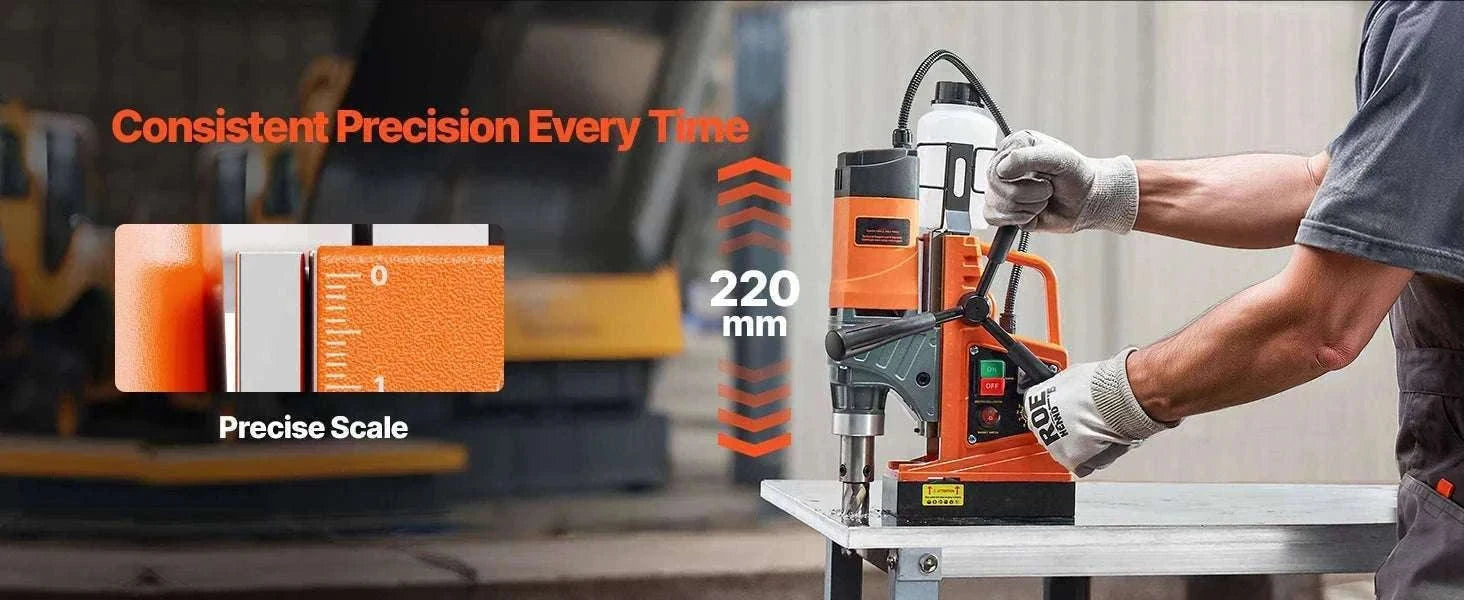 1450W Magnetic Drill Press with 12500N Base and Variable Speed-1450W 2PCs / United States