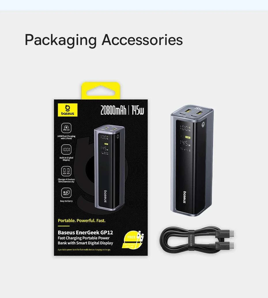 145W Fast Charging Power Bank 20800mAh USB-C Laptop Charger-145W 20800mAh / 20000mAh / United States
