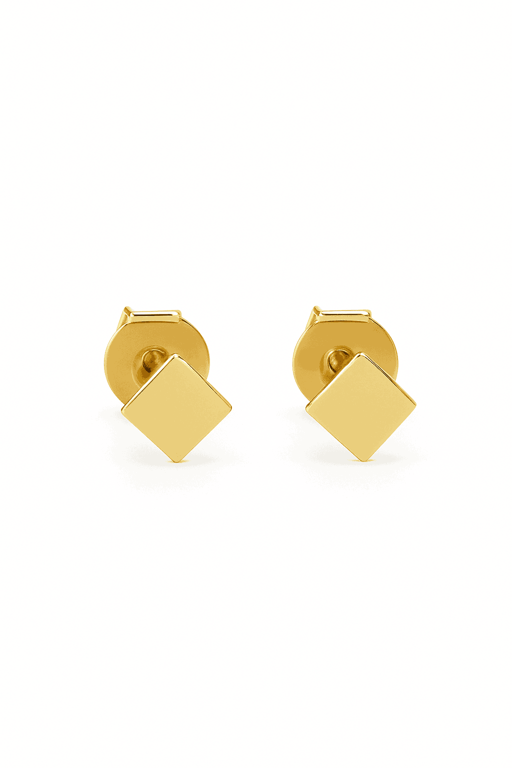 14K Gold Filled Square Stud Earrings, Tarnish Resistant-Default Title