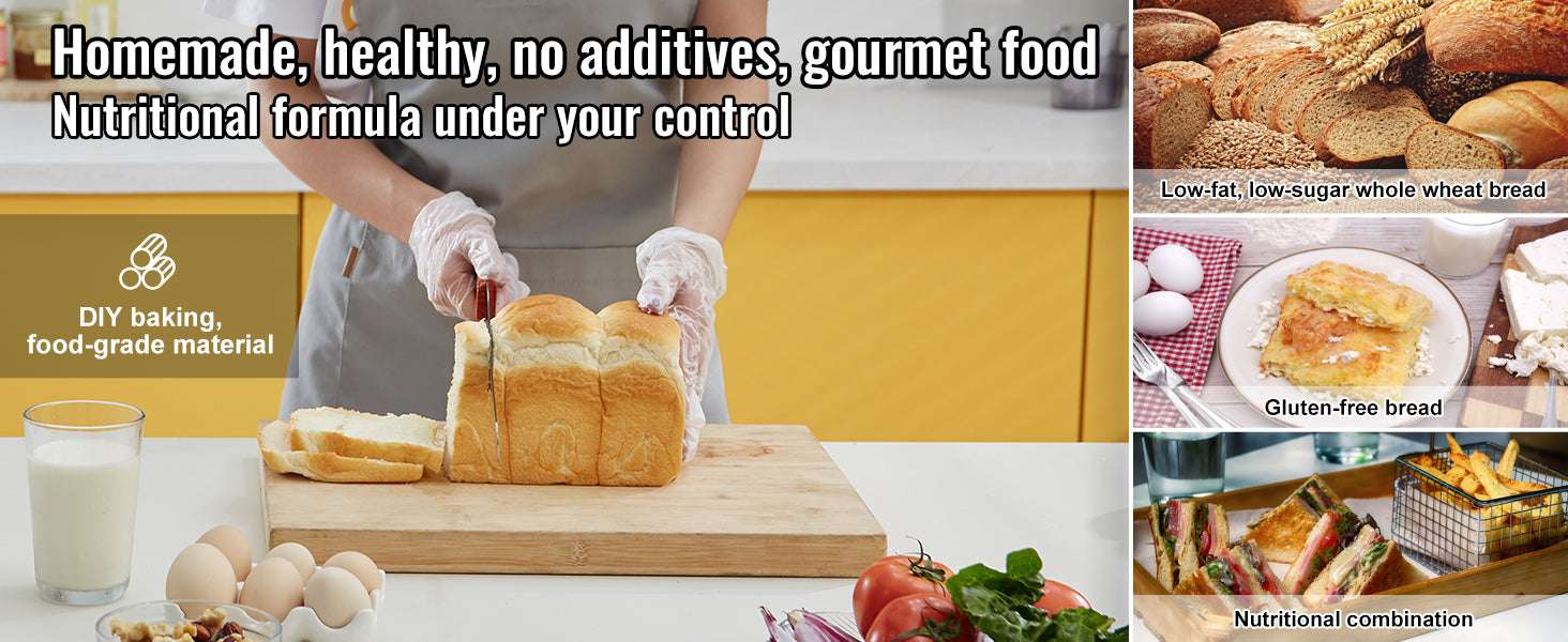 15-in-1 Automatic Bread Maker with Gluten-Free Setting & Timer-3lb950W / United States
