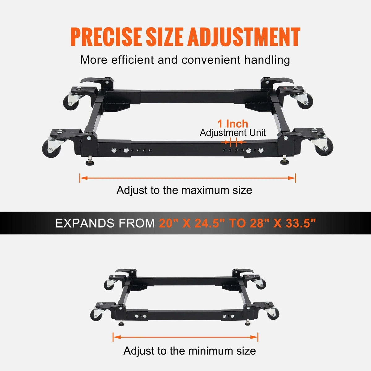 1500 lbs Adjustable Mobile Base with Lockable Wheels-1500lbs / United States