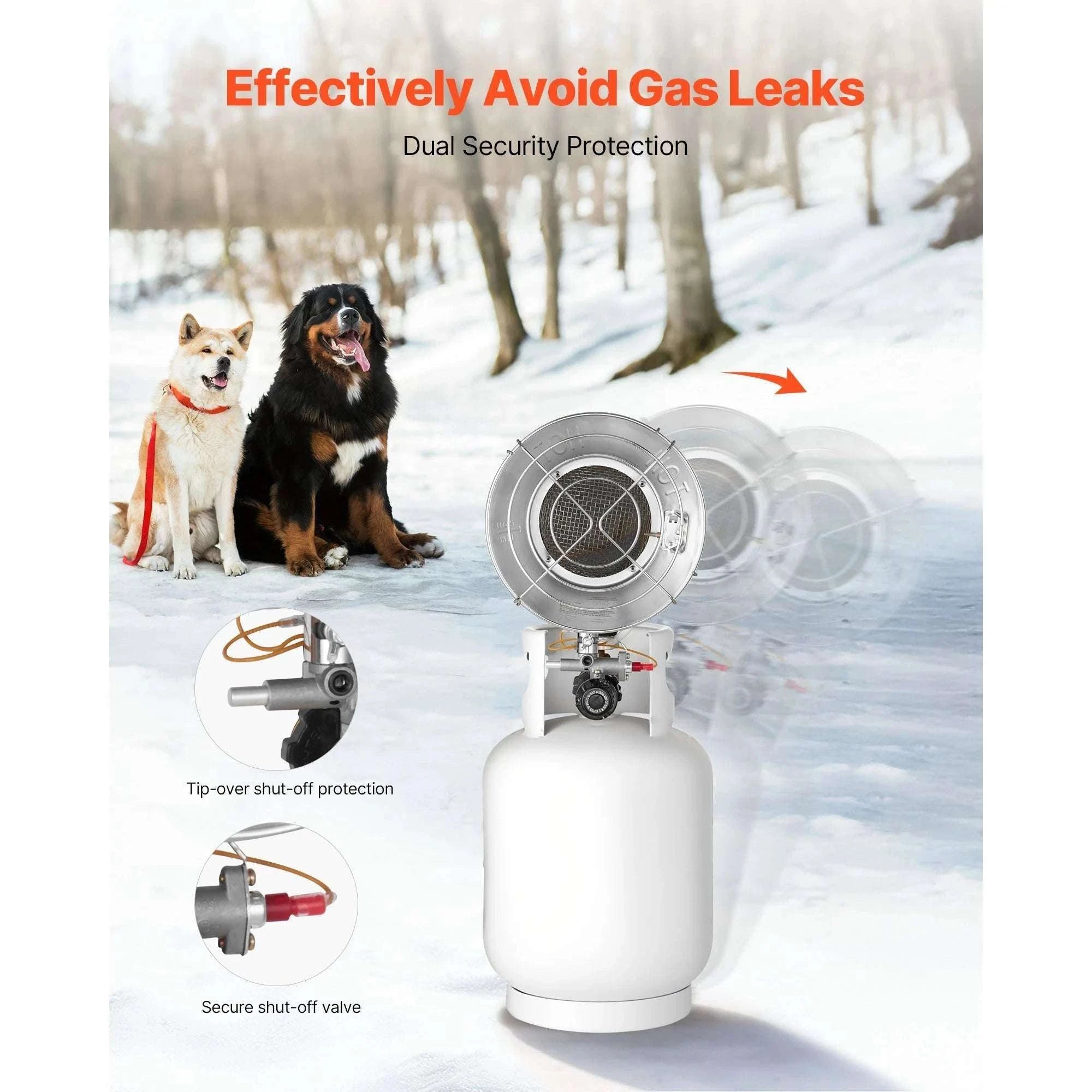 15000 BTU Propane Tank Top Heater with 180° Infrared Heat-Type 1 / United States