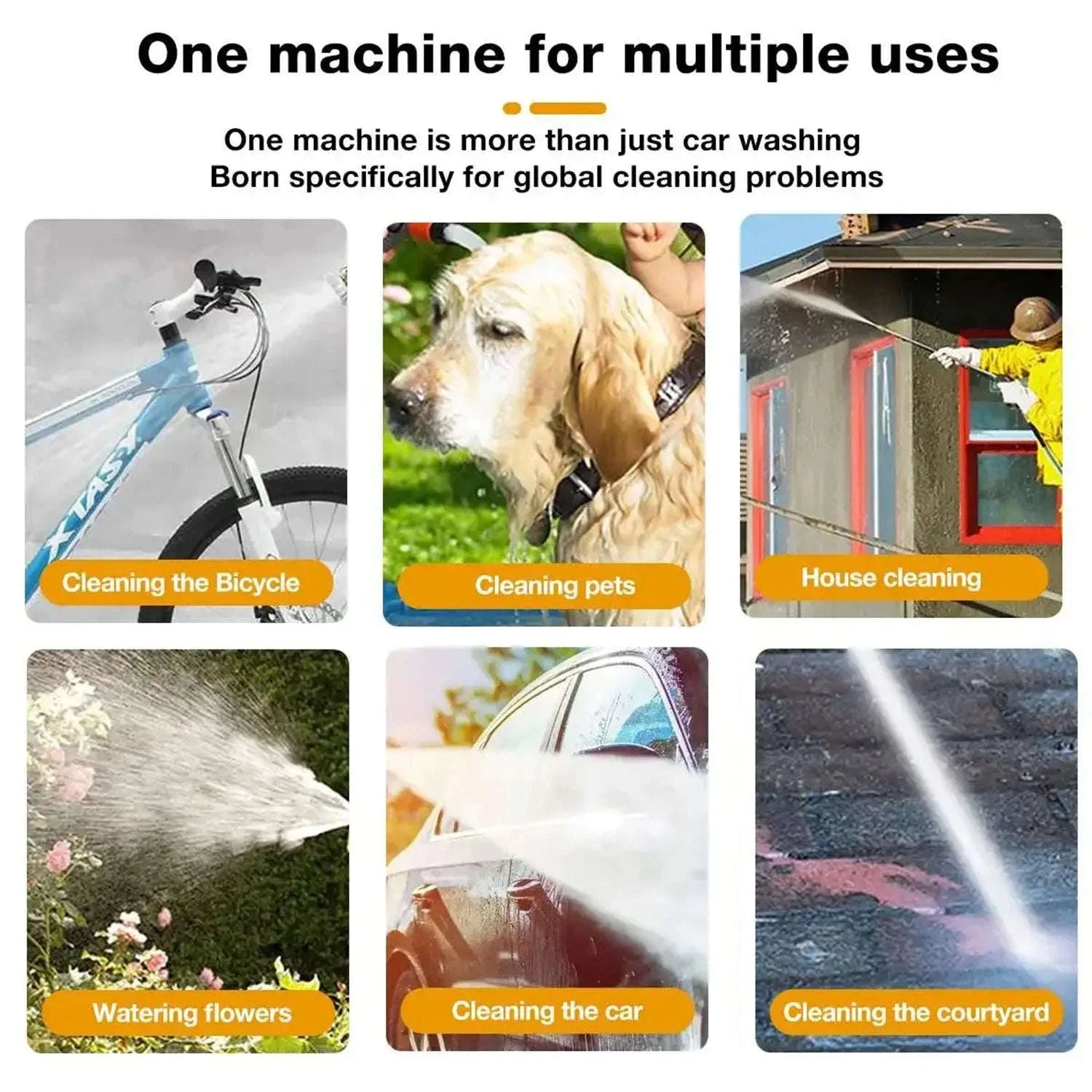 1500W Cordless High Pressure Cleaner Washer-2 Battery / Electric / spain