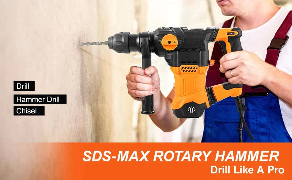 1500W Rotary Hammer Drill 32mm 4 Modes Corded Demolition Tool-32mm1500W / United States