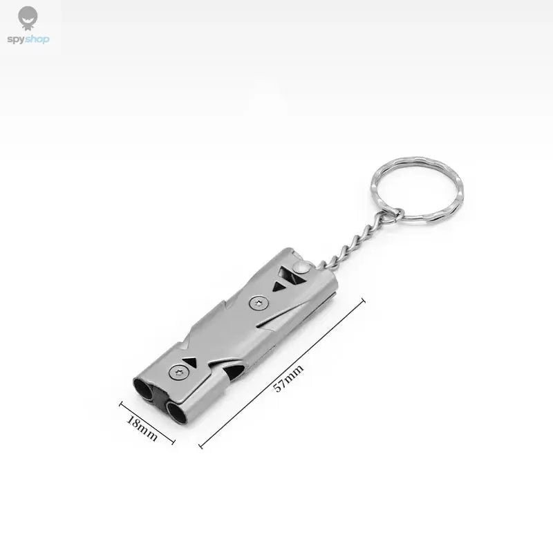 150DB Double Tube High-frequency High Decibel Survival Whistle Outdoor Rescue Steel Metal Survie Accessories Hiking Tool Travel Spy-shop.com