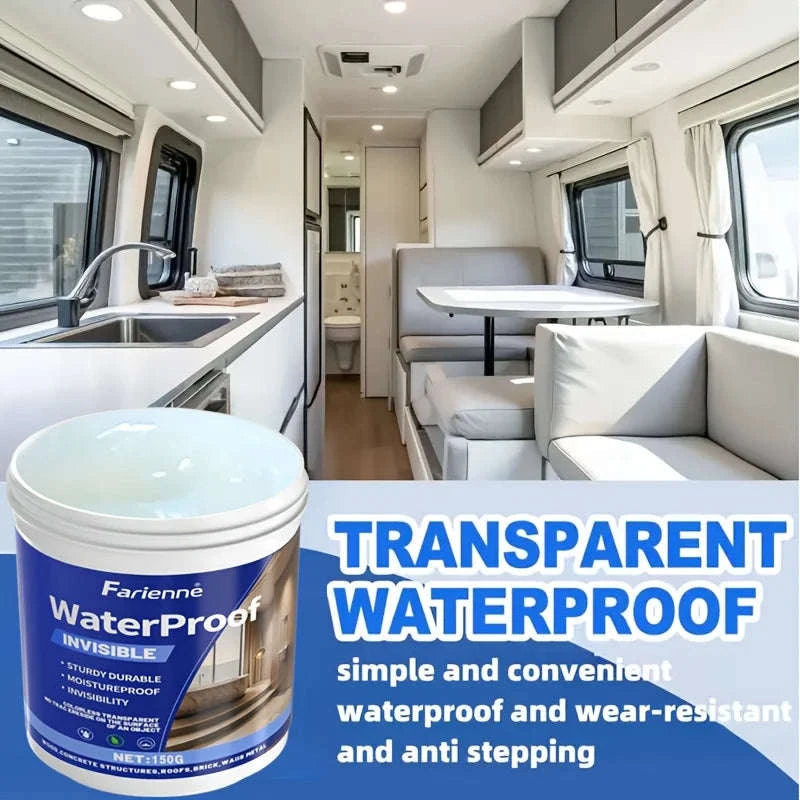 150g Super Invisible Transparent Waterproof Sealant, Nano Leak-Proof Coating, Crystal Clear Sealing Glue for Leak Proof-300g