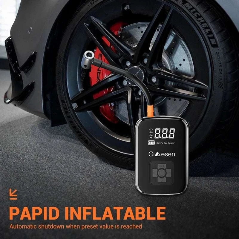150PSI Wireless Tire Inflator Portable Air Pump for Car & Bike-1Set / Battery Powered / United States