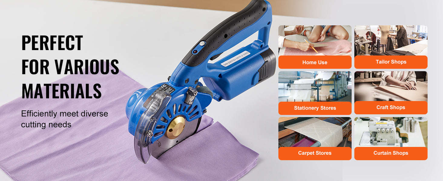 150W Cordless Electric Fabric Cutter, 5-Speed Rotary Cutting Machine-150W 5 Speeds / United States