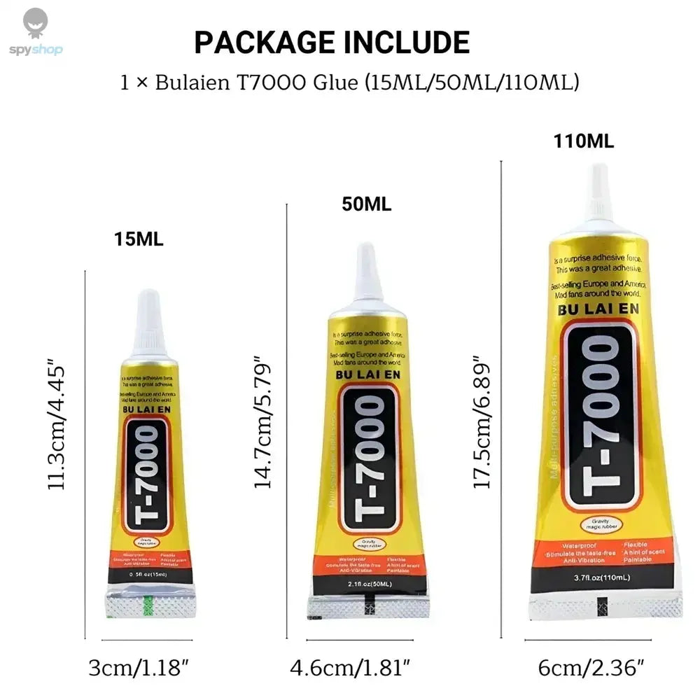 15ML 50ML 110ML B-7000 Clear Contact Phone Repair Adhesive Universal Glass Plastic DIY Glue T7000 with Precision Applicator Glue Spy-shop.com