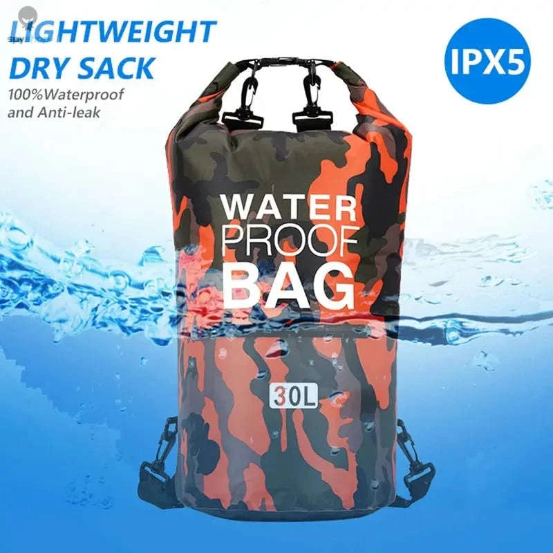 15L & 30L Waterproof Dry Bag Backpack-30L Dark Blue