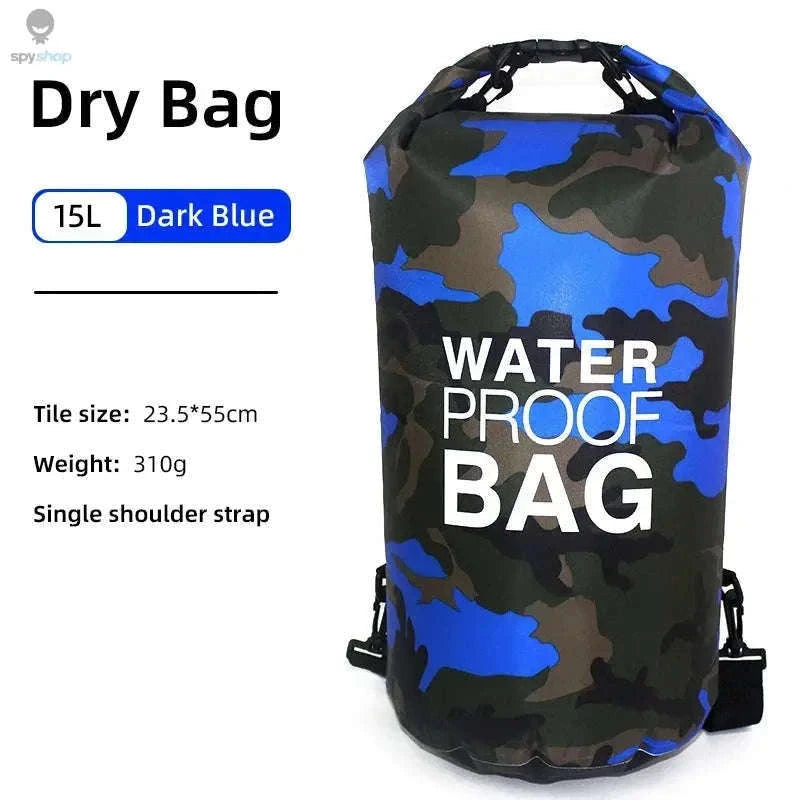 15L & 30L Waterproof Dry Bag Backpack for Outdoor Trips-30L Dark Blue