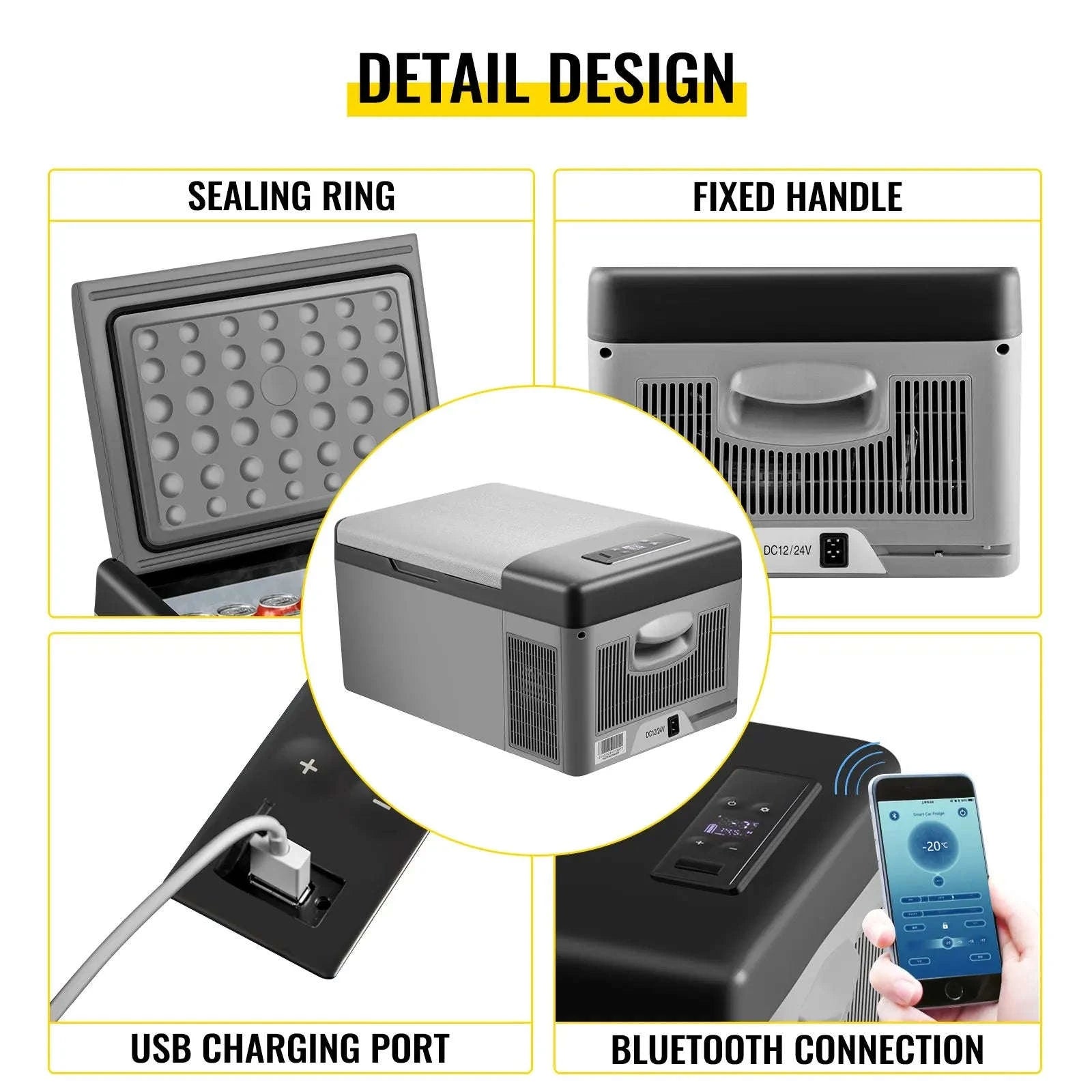15L Portable Car Fridge Freezer -20℃ to 10℃ 12/24V & AC-15L / CZECH REPUBLIC