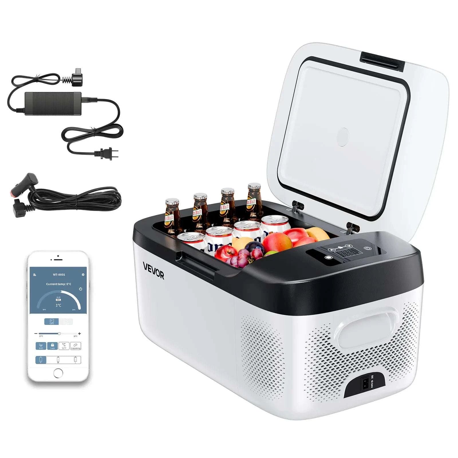 15L Portable Car Fridge Freezer with App Control 12V/24V-Poland