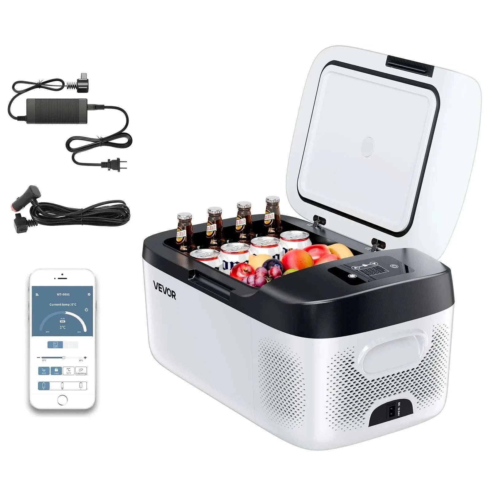 15L Portable Car Fridge Freezer with App Control 12V/24V-Poland