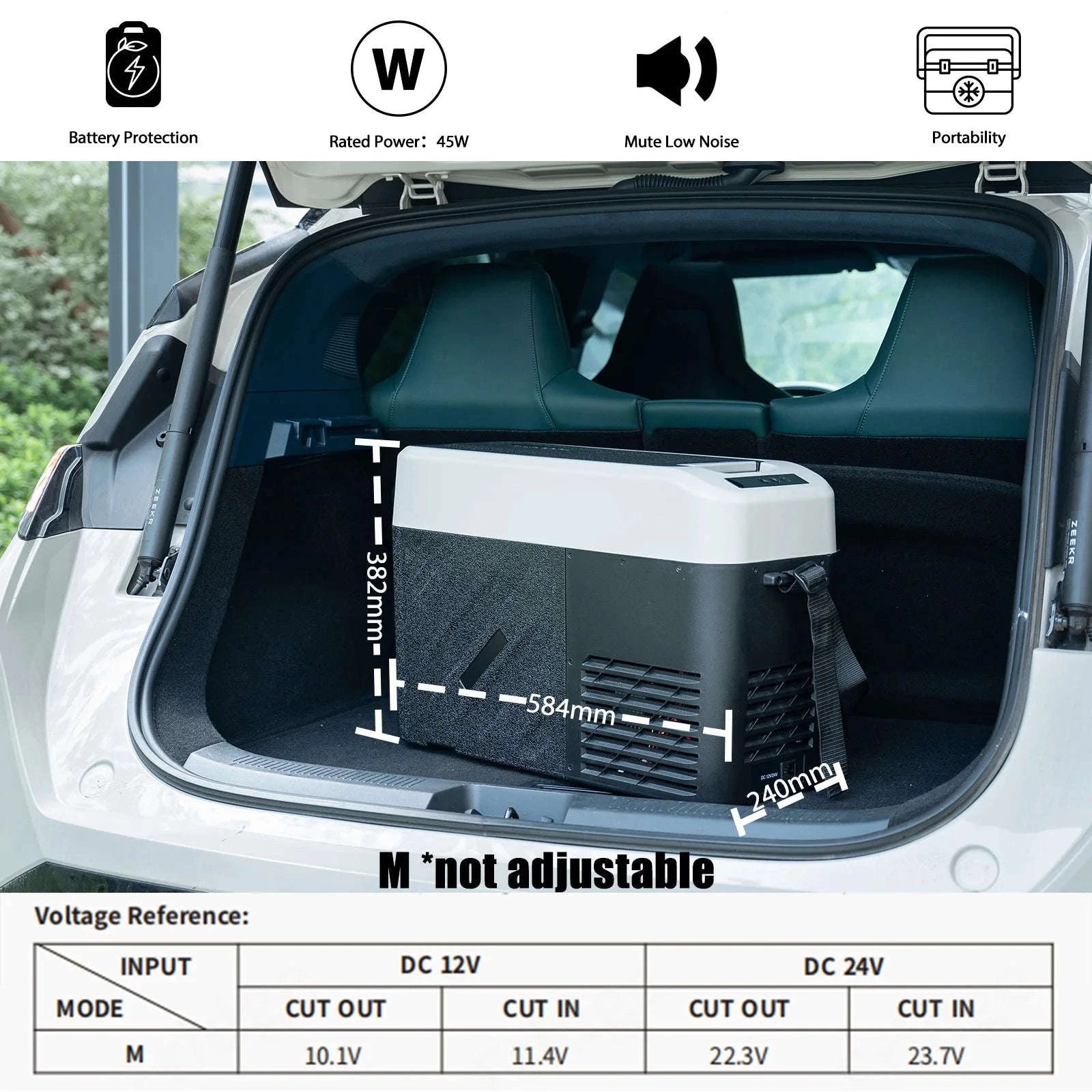 15L Portable Compressor Cool Box 12/24V DC-black / United States
