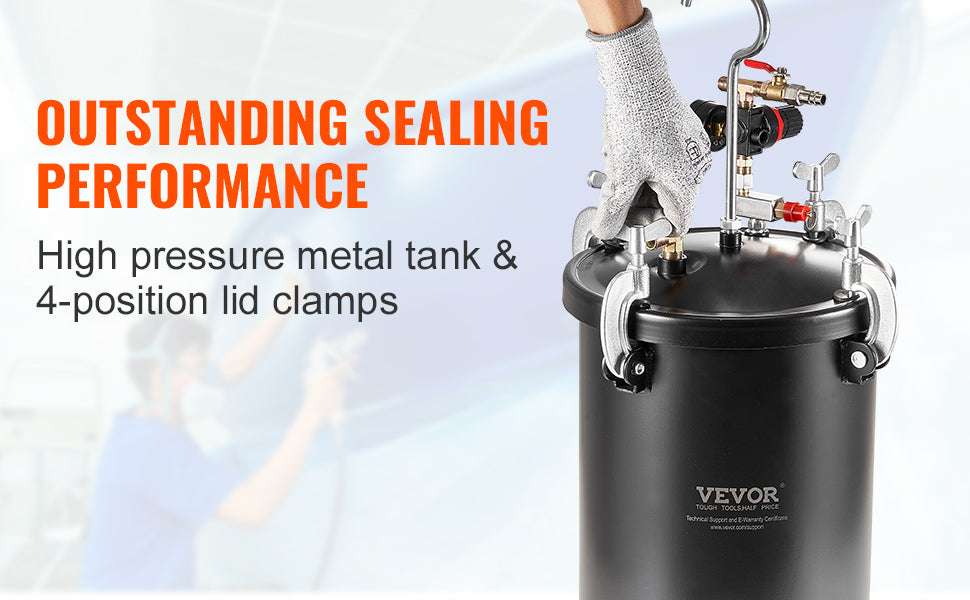 15L Spray Paint Pressure Pot Tank with Gun & Adjustable 60 PSI-20L / spain