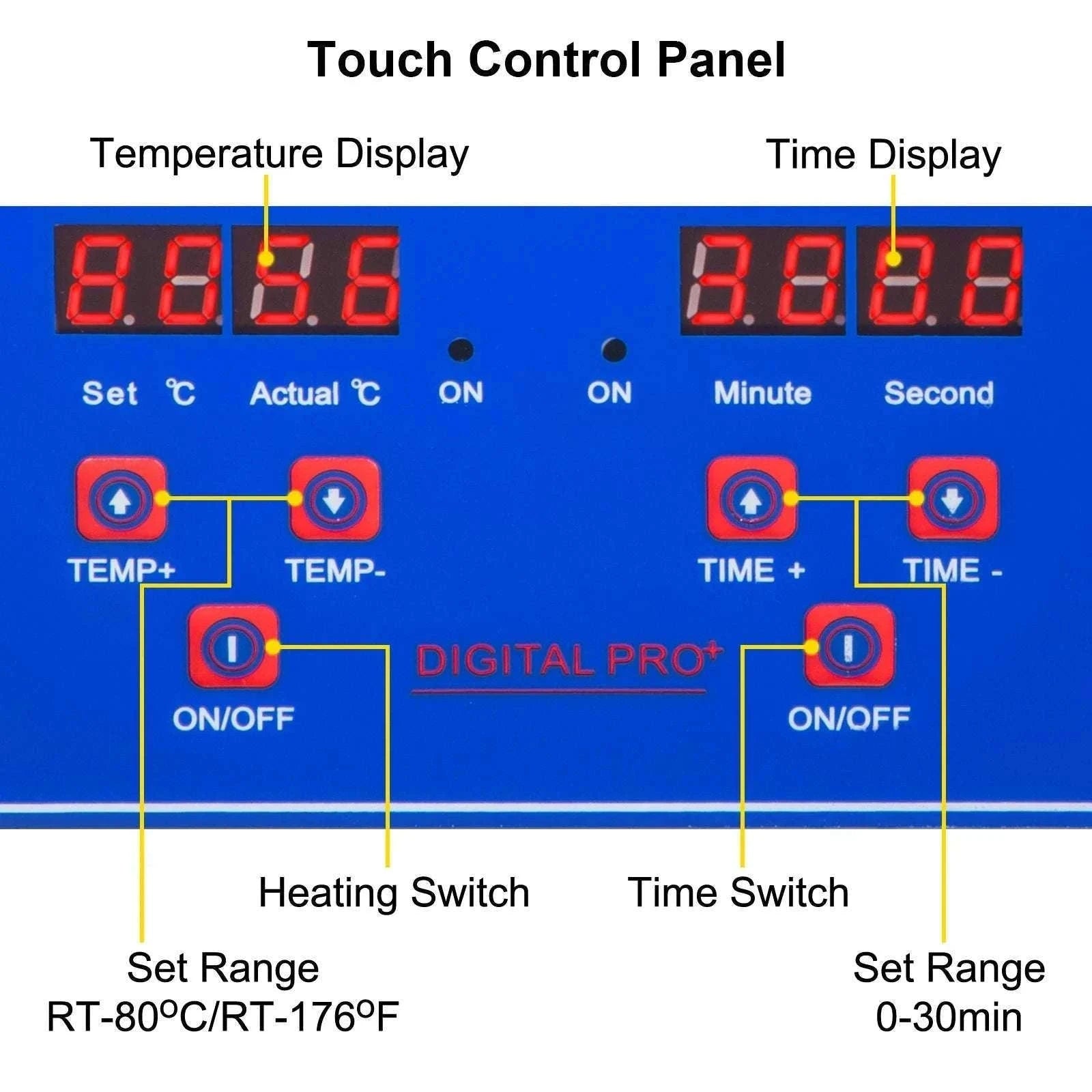 15L Ultrasonic Cleaner 40kHz with Heat & Digital Timer-15L / france