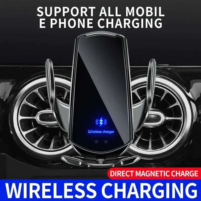 15W Car Magnetic Wireless Charger – Fast Charging Mount-gold with sucker