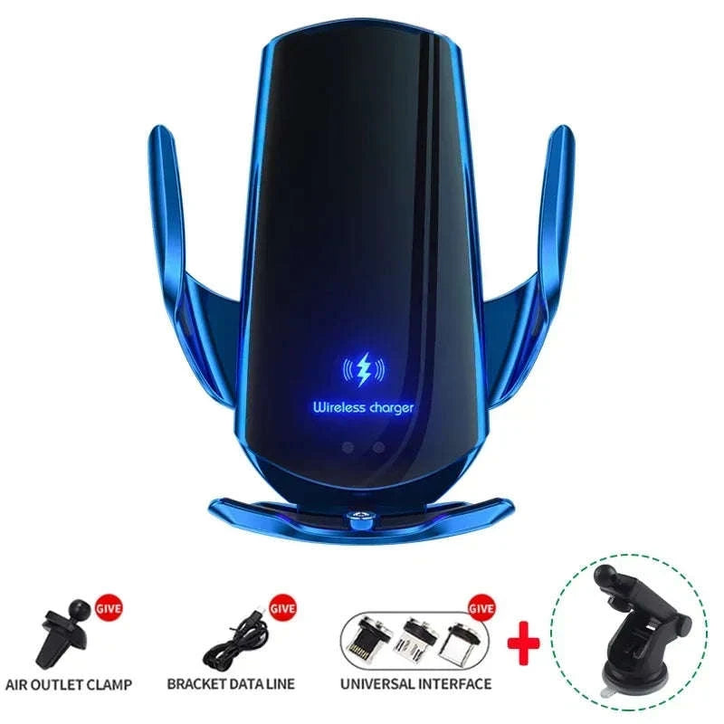 15W Car Magnetic Wireless Charger – Fast Charging Mount-gold with sucker