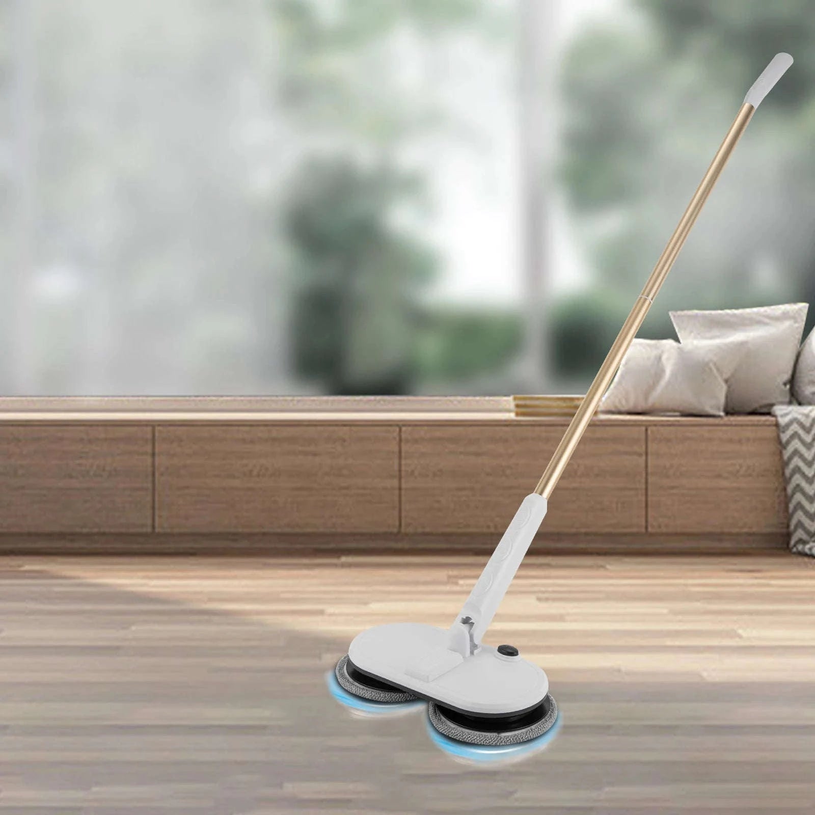 15W Cordless Electric Mop with 60-Minute Battery Life and 150RPM Rotation-United States